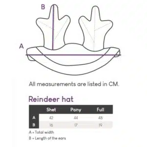 Guide des tailles bonnet de rennes Noel QHP