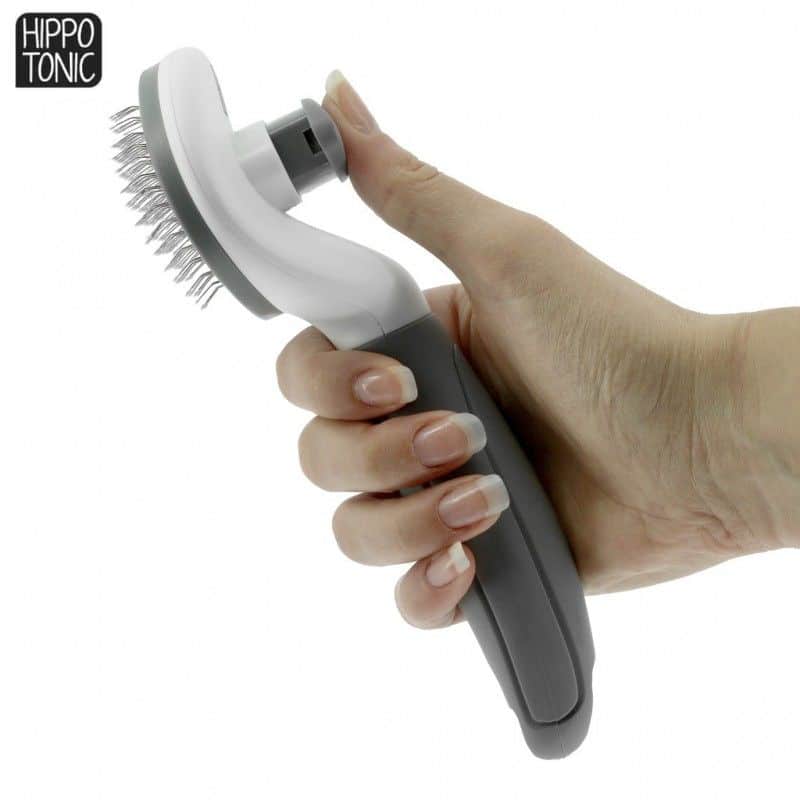 HIPPO-TONIC BROSSE DE TOILETTAGE GRIS AUTONET equinoxe-shop