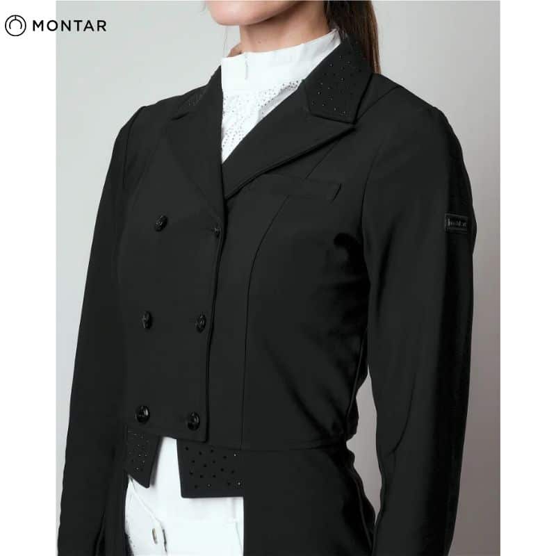 Veste de concours Dressage Crystals Noir strass noir equinoxe-shop.com