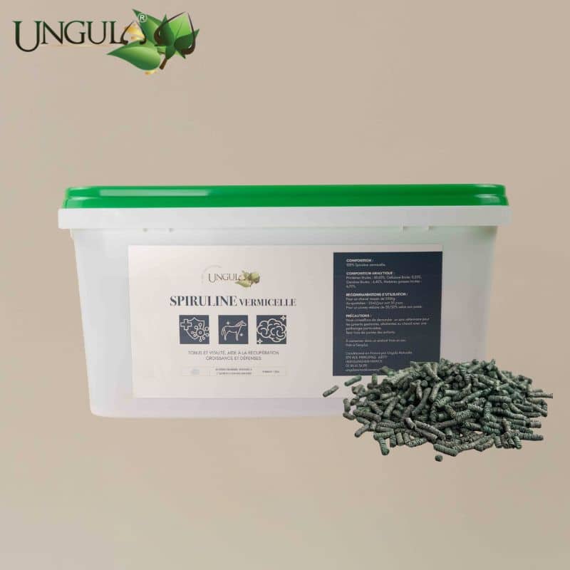 Spiruline Ungula Naturalis pour cheval en vermicelles, format 1 kg