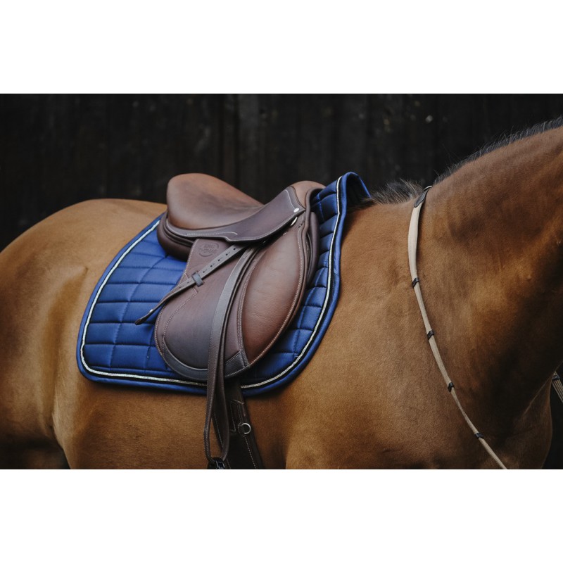 tapis de selle equitheme domino bleu roi Sellerie Equinoxe
