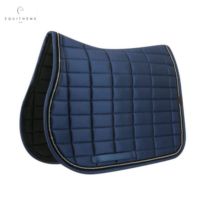 Tapis de selle equitheme domino strass bleu roi Sellerie Equinoxe
