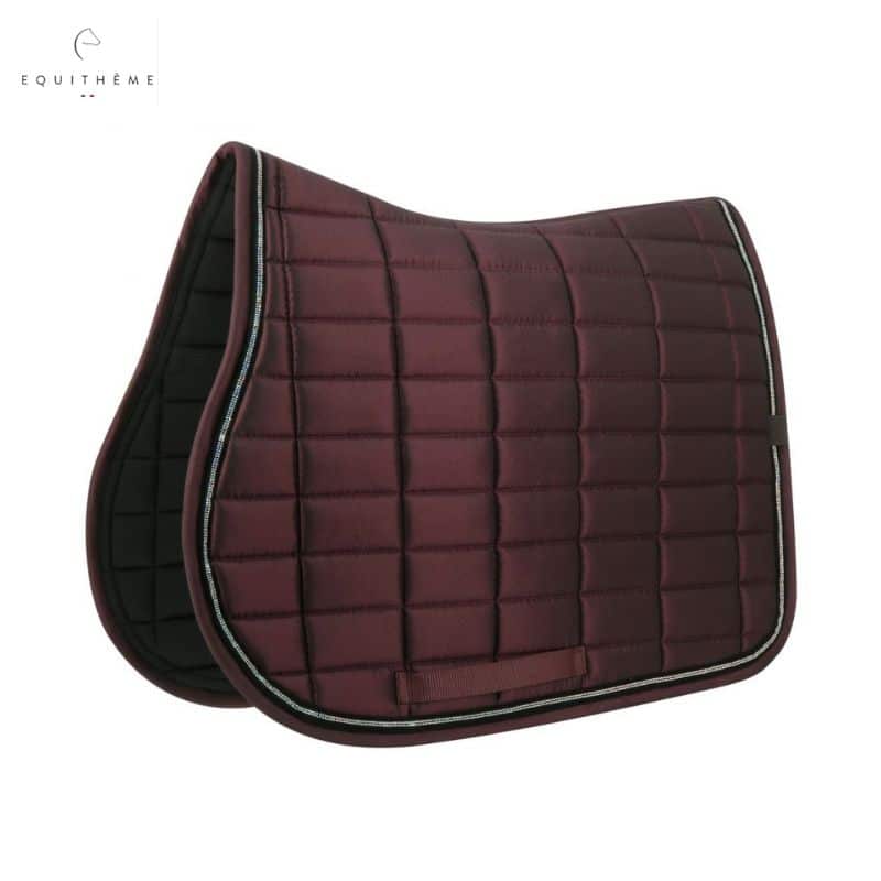 Tapis de selle equitheme domino strass bordeaux Sellerie Equinoxe
