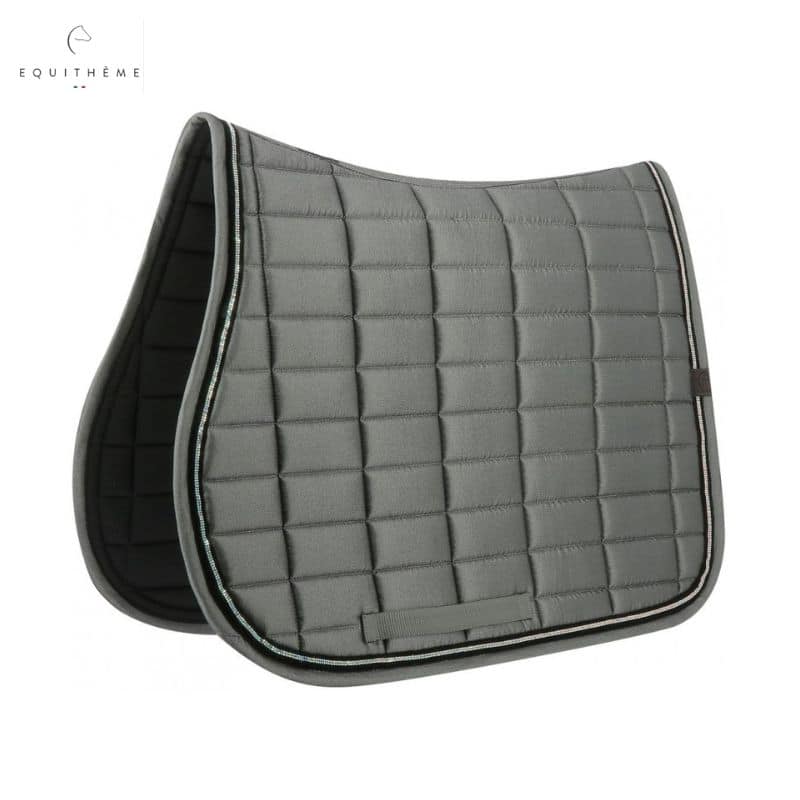 Tapis de selle equitheme domino strass gris Sellerie Equinoxe