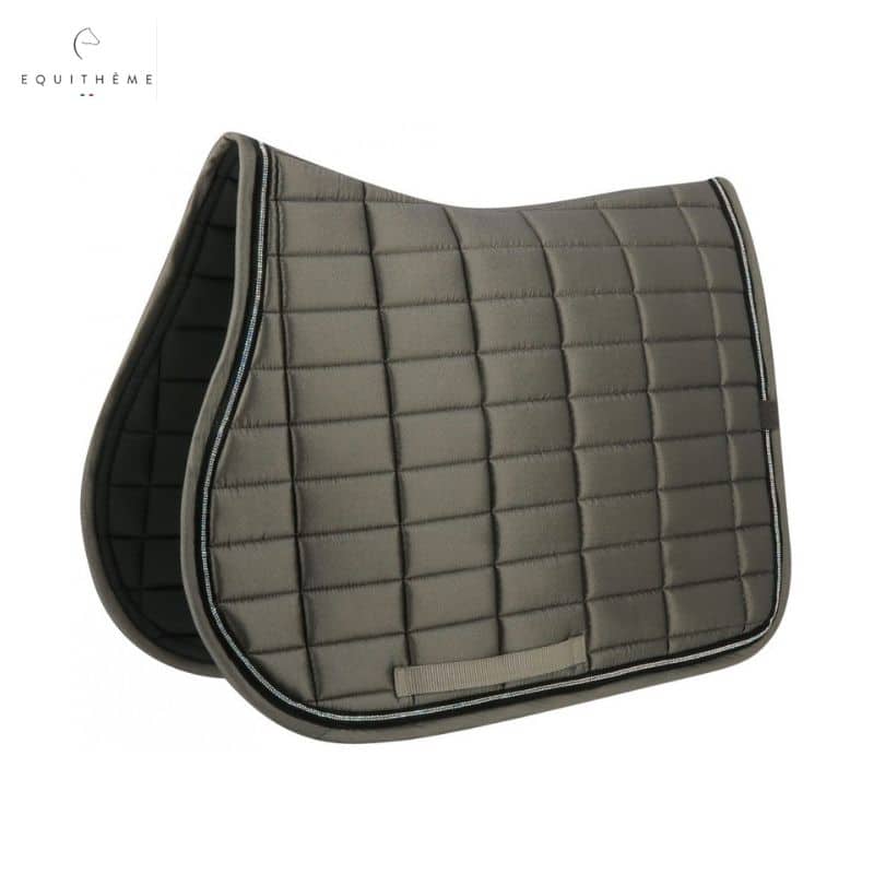 Tapis de selle equitheme domino strass taupe Sellerie Equinoxe
