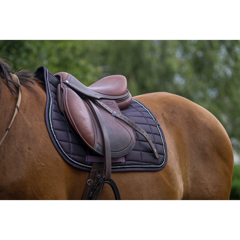 Tapis de selle equitheme domino violet Sellerie Equinoxe