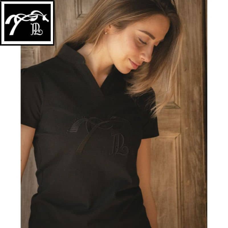 Polo Iliana Noir PENELOPE COLLECTION Sellerie Equinoxe