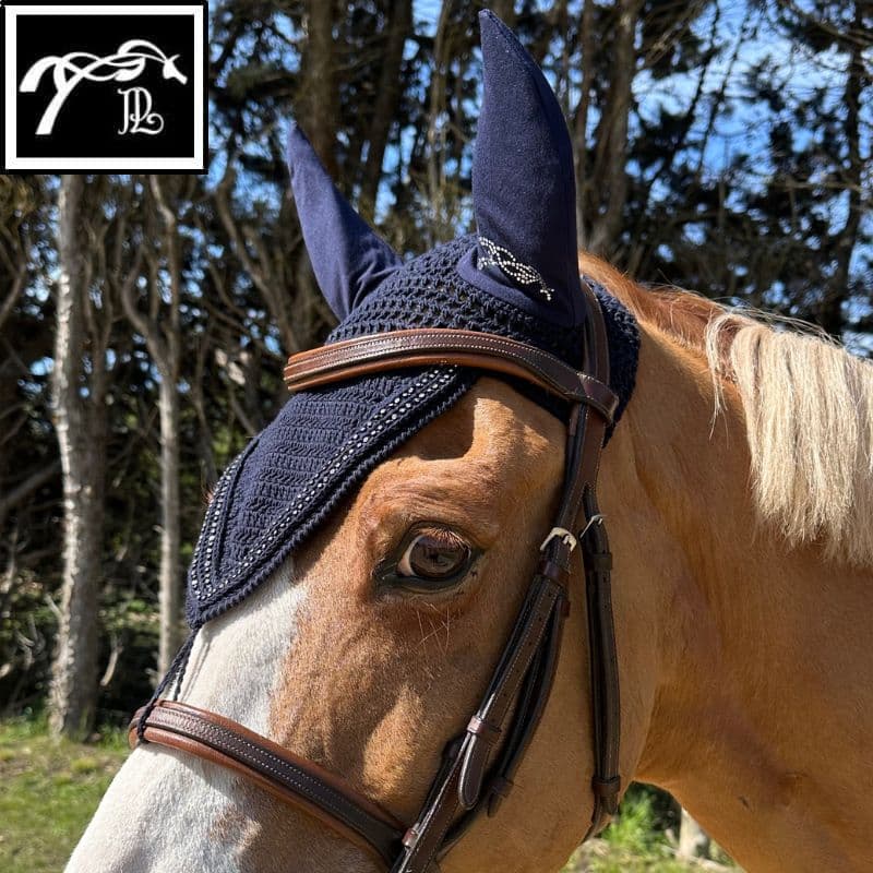 Bonnet Long marine à strass PENELOPE STORE SS24 Sellerie Equinoxe