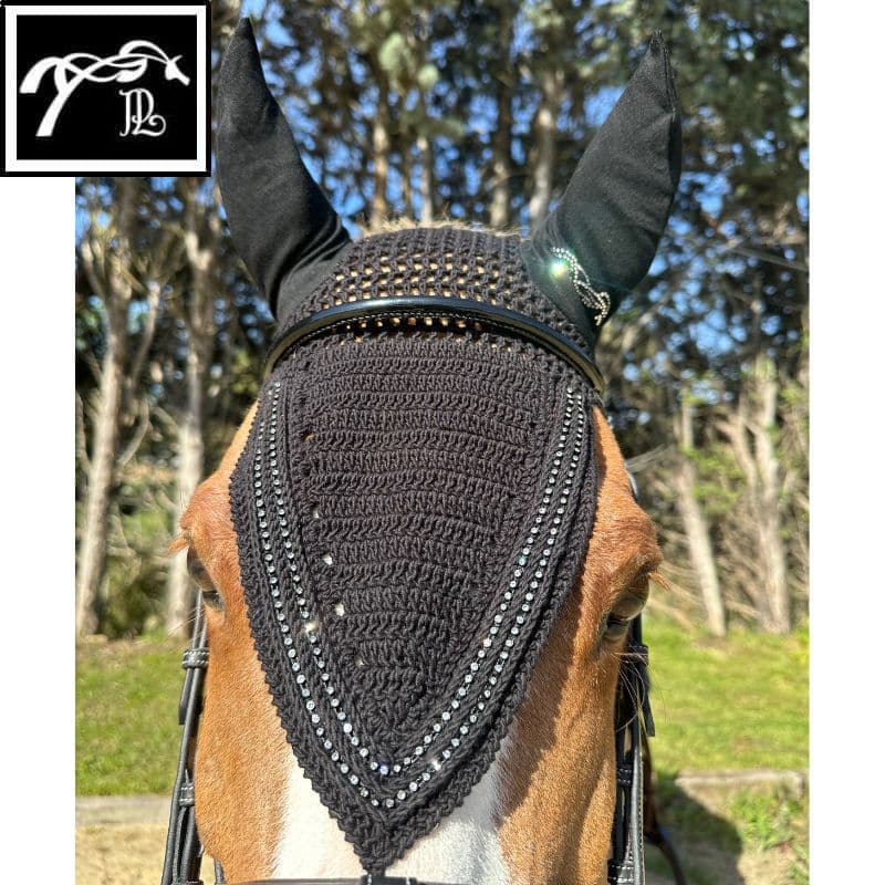 Bonnet Long noir à strass PENELOPE STORE SS24 Equinoxe-Shop