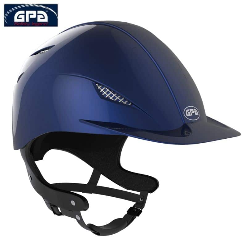 Casque d'équitation Speed Air TLS GPA marine brillant Casque d'équitation Speed Air TLS GPA marine brillant Equinoxe-Shop