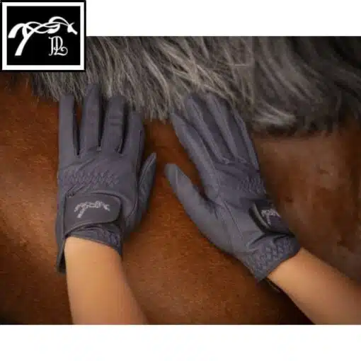 Gants équitation enfants marine Prisma Strass Eden by Pénélope SELLERIE EQUINOXE SHOP FUVEAU