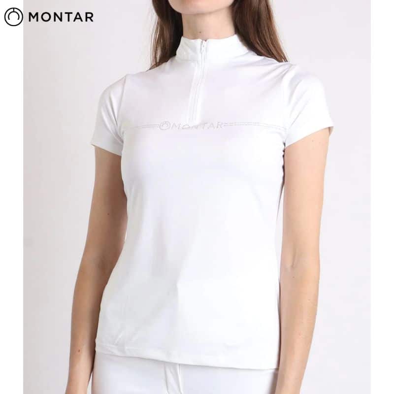 Polo de concours MoAviana Crystal Polo WOMEN - White MONTAR SS24 EQUINOXE-SHOP