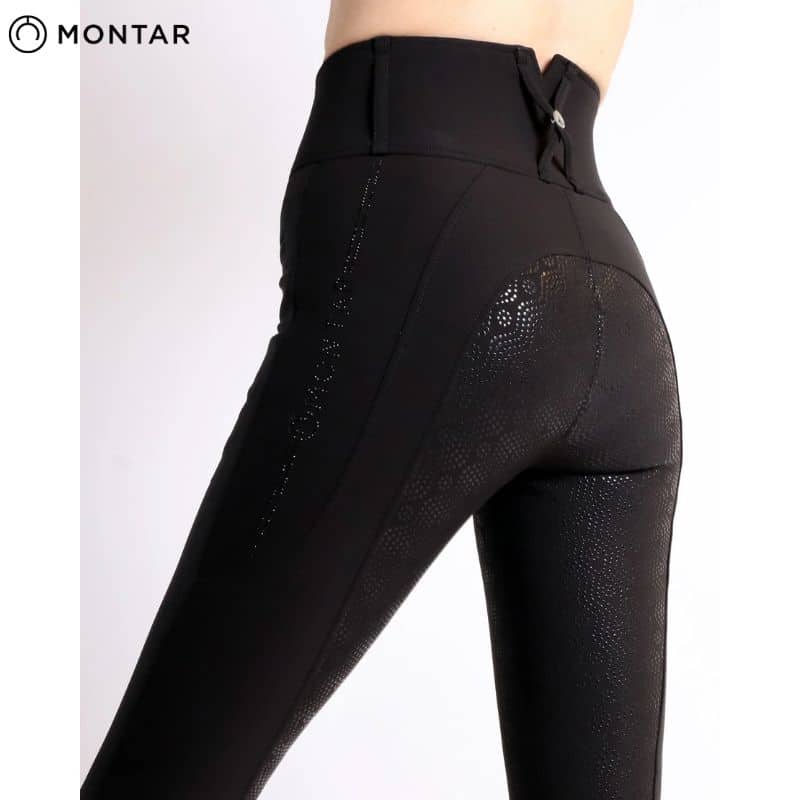 Pantalon d'équitation MoAviana Extra Highwaist Breeches Fullgrip Black rear MONTAR SS24 EQUINOXE-SHOP