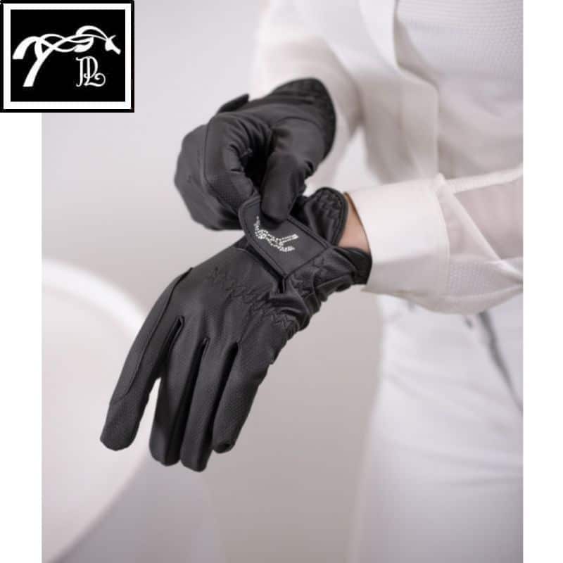 PENELOPE STORE - Gants Prisma Strass Noir Gants d'équitation Prisma Strass SS24 PENELOPE STORE Sellerie Équinoxe