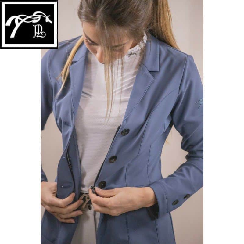 PENELOPE STORE - Polo Iliana Noir détail broderie compatible Airbag EQUINOXE-SHOP