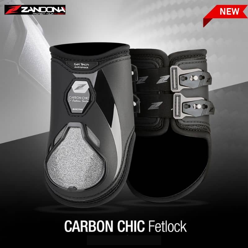 PROTEGE-BOULETS CARBON CHIC FETLOCK BLACK SHINNY ZANDONA BY EQUINOXE-SHOP