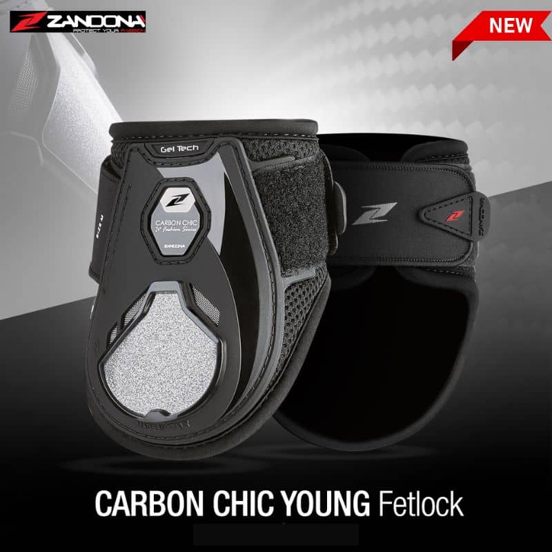 PROTEGE-BOULETS CARBON CHIC YOUNG FETLOCK BLACK SHINNY ZANDONA BY EQUINOXE-SHOP