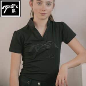 Polo Iliana noir junior PENELOPE STORE SS24 Equinoxe-Shop