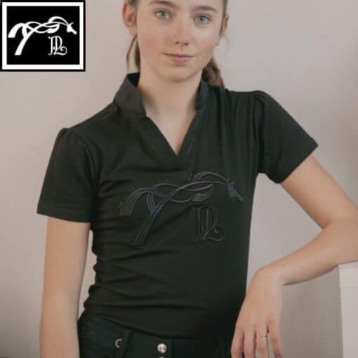 Polo Iliana noir junior PENELOPE STORE SS24 Equinoxe-Shop