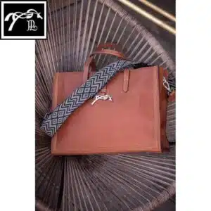 Sac à Main Pénélope Romane cognac en cuir lisse