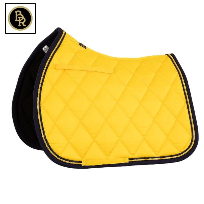 Tapis de selle BR Event Cooldry CSO_Mixte Jaune marine Sellerie Equinoxe