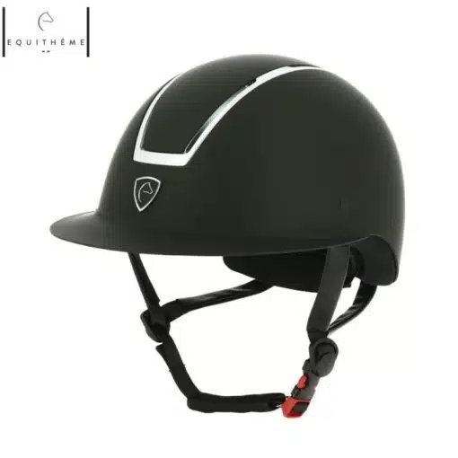 Casque d’équitation Glint Noir Argent EQUITHEME by Sellerie Equinoxe-Shop