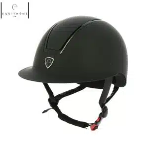 Casque d’équitation Glint Noir Noir EQUITHEME by Sellerie Equinoxe-Shop