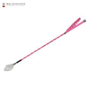 Cravache rose tête de cheval paillettes Waldhausen enfants Equinoxe-Shop