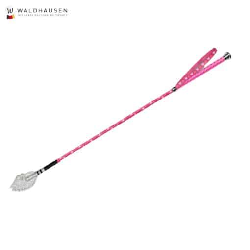 Cravache rose tête de cheval paillettes Waldhausen enfants Equinoxe-Shop