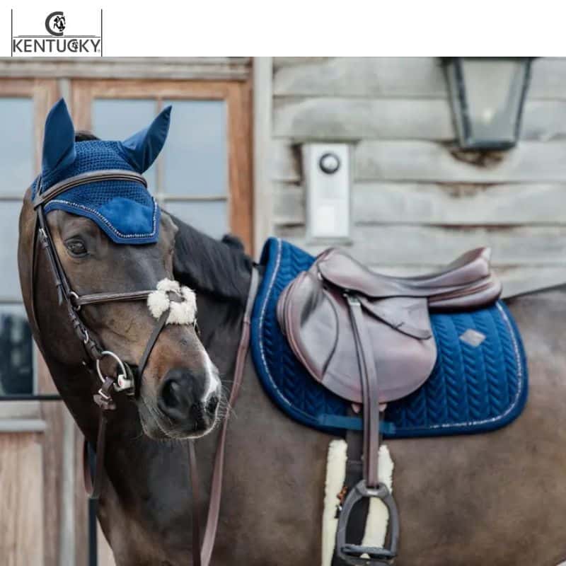 Ensemble Tapis et Bonnet Velvet Pearls Marine KENTUCKY Equinoxe-shop