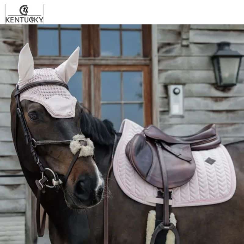 Ensemble Tapis et Bonnet Velvet Pearls Rose KENTUCKY Equinoxe-shop