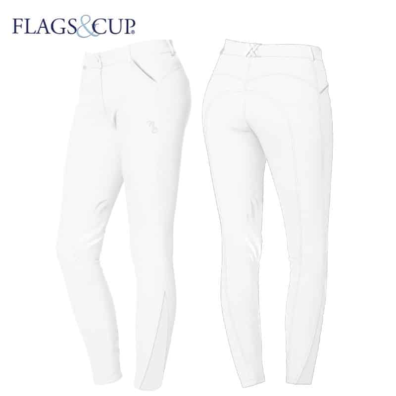Pantalon d'équitation TULIPA blanc FLAGS & CUP SS24 Equinoxe-shop
