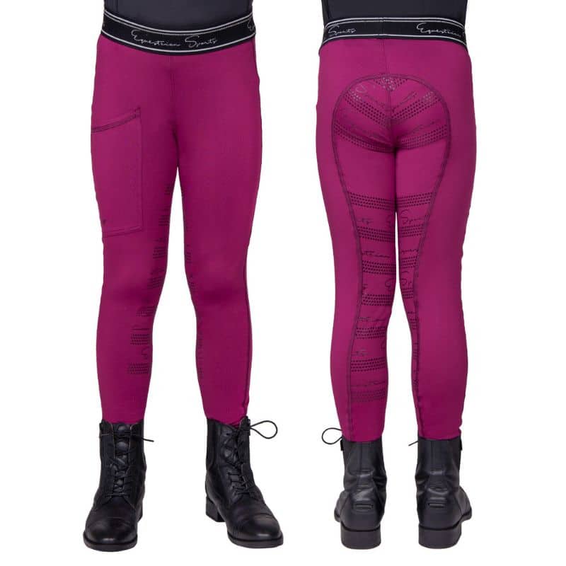Legging d'équitation Eden full grip Violet Raspberry Sellerie Equinoxe