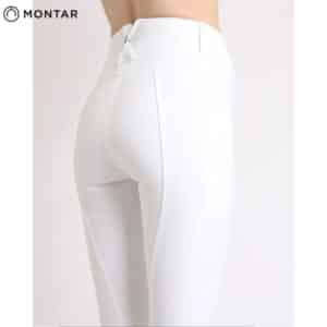 Legging d'équitation MOAVIANA CRYSTAL LOGO TONE IN TONE PULL ON WHITE F_G dos Montar Sellerie Equinoxe