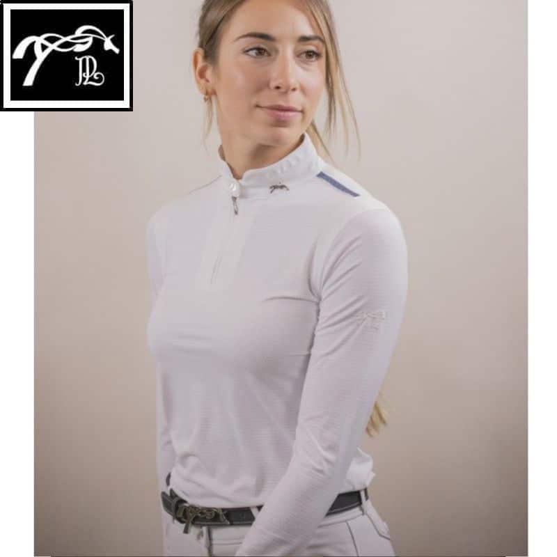 Polo de concours Séville Mesh manches longues détail PENELOPE STORE SS24 Sellerie Equinoxe