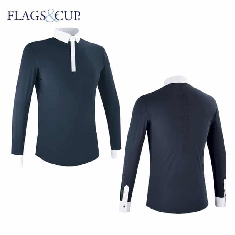 Polo de concours WAKO Homme marine FLAGS & CUP SS24 Equinoxe-Shop