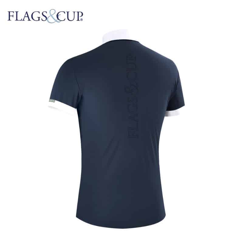 Polo de concours WAKO navy rear FLAGS & CUP SS24 Polo de concours WAKO marine dos FLAGS & CUP SS24 Sellerie Equinoxe