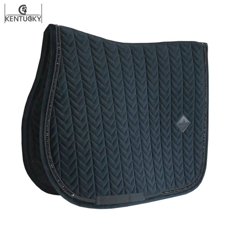 Tapis de selle Velvet Pearls Jumping Noir cheval KENTUCKY Sellerie Equinoxe