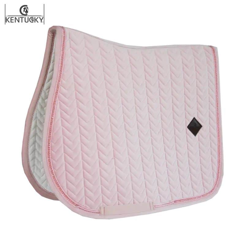 Tapis de selle Velvet Pearls Jumping rose cheval KENTUCKY Equinoxe-Shop