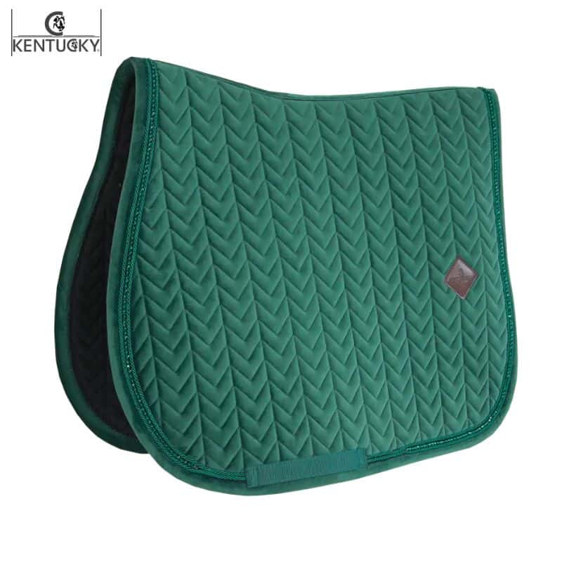 Tapis de selle Velvet Pearls Jumping vert cheval KENTUCKY Equinoxe-Shop
