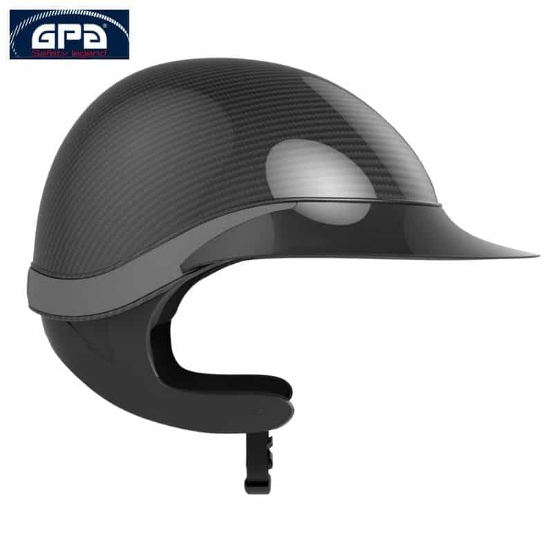 Casque d'équitation First Lady Global Carbon TLS noir glossy gris Casque d'équitation First Lady Global Carbon TLS noir glossy gris Sellerie Equinoxe