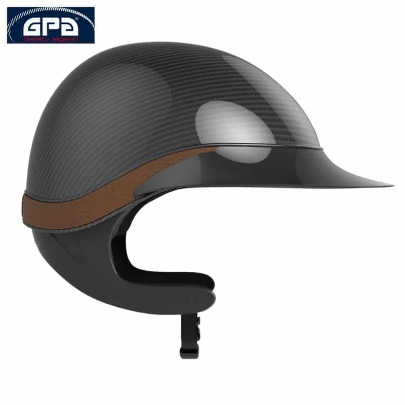 Casque d'équitation First Lady Global Carbon TLS noir glossy havane Casque d'équitation First Lady Global Carbon TLS noir glossy havane Sellerie Equinoxe