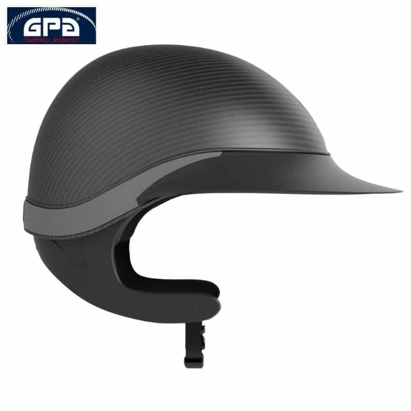 Casque d'équitation First Lady Global Carbon TLS noir mat gris Casque d'équitation First Lady Global Carbon TLS noir mat gris Sellerie Equinoxe