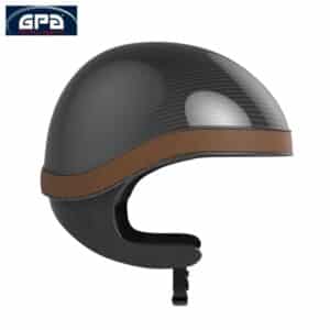 Casque d'équitation Jockup Global Carbon TLS noir brillant havane Sellerie Equinoxe