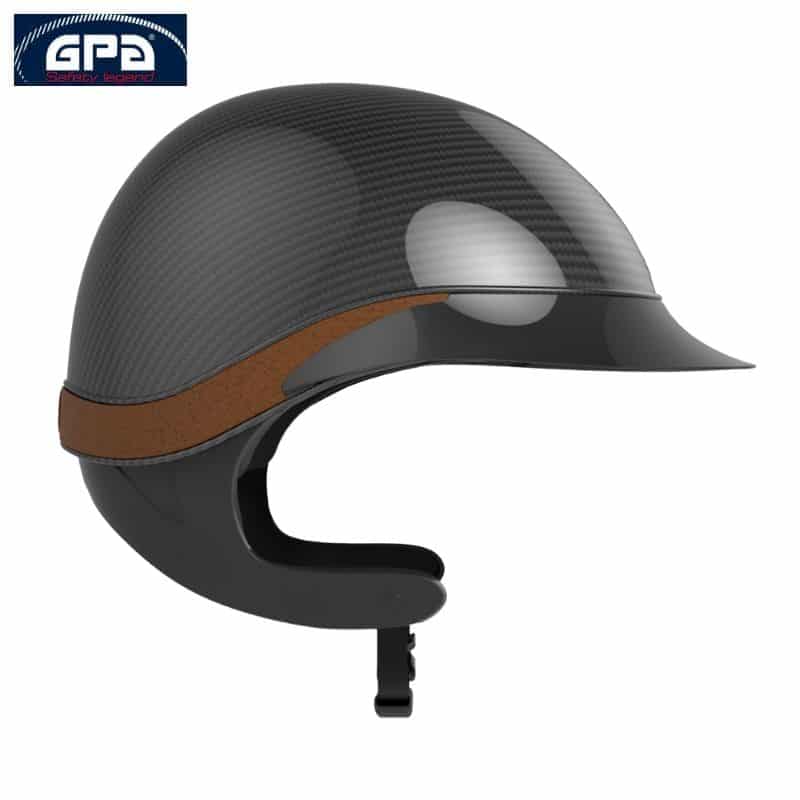 Casque d'équitation Speed Air Global Carbon TLS noir glossy havane Casque d'équitation Speed Air Global Carbon TLS noir glossy havane Equinoxe-Shop