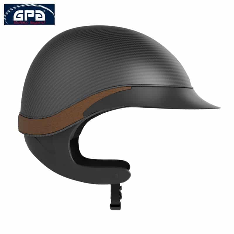 Casque d'équitation Speed Air Global Carbon TLS noir mat havane Casque d'équitation Speed Air Global Carbon TLS noir mat havane Sellerie Equinoxe