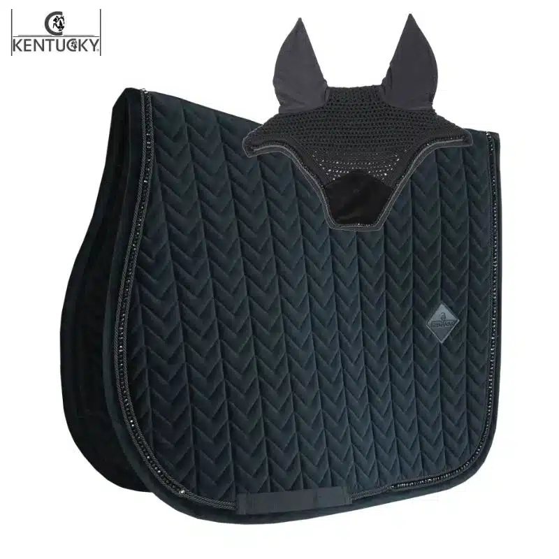 Ensemble Tapis et Bonnet Velvet Pearls noir KENTUCKY Ensemble Tapis et Bonnet Velvet Pearls noir KENTUCKY Sellerie Equinoxe