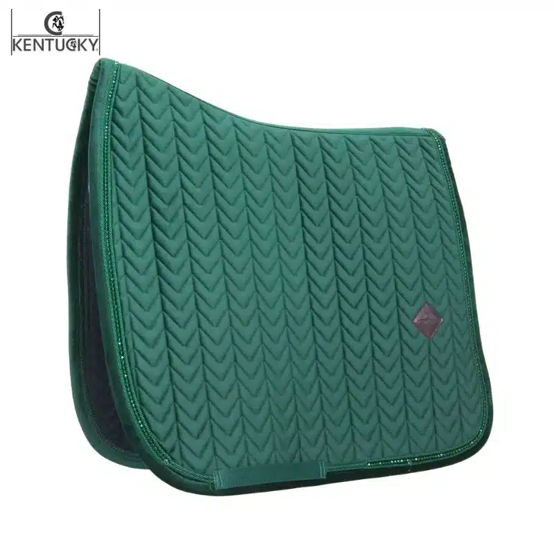 Tapis de Dressage Velvet Pearl vert KENTUCKY Sellerie Equinoxe Shop