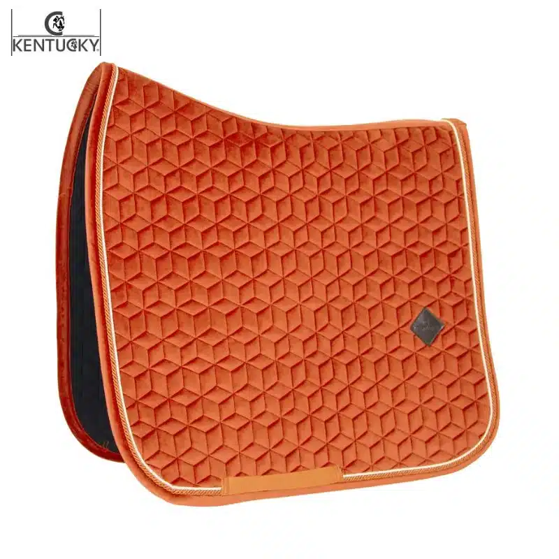 Tapis de Dressage Velvet orange KENTUCKY Sellerie Equinoxe Shop