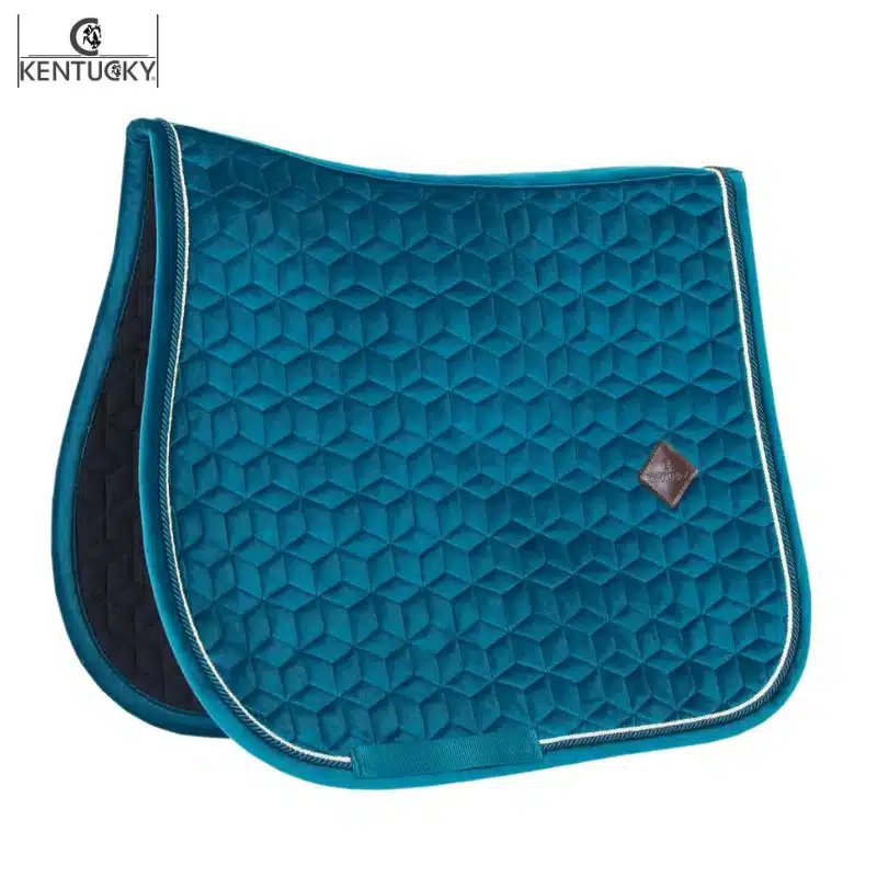 Tapis de selle Velvet Jumping emerald canard KENTUCKY Sellerie Equinoxe-Shop